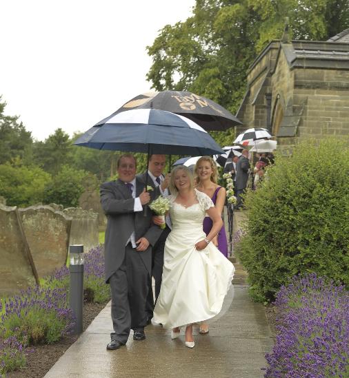 Christopher & Sally leaving the church